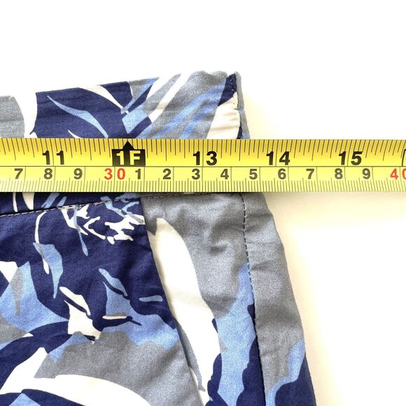 PIAZZA SEMPIONE Jennifer Cotton Bold Floral Print Pants Trousers Blue - Picture 6 of 11